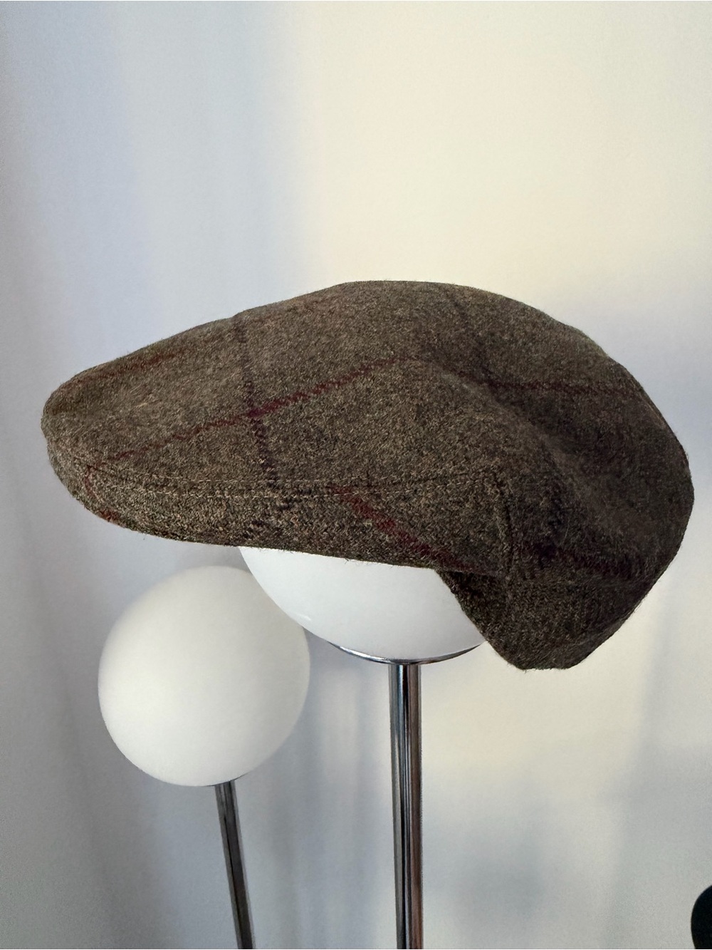 Lock & Co. Hatters Wool Tweed Flat Cap - Olive Plaid